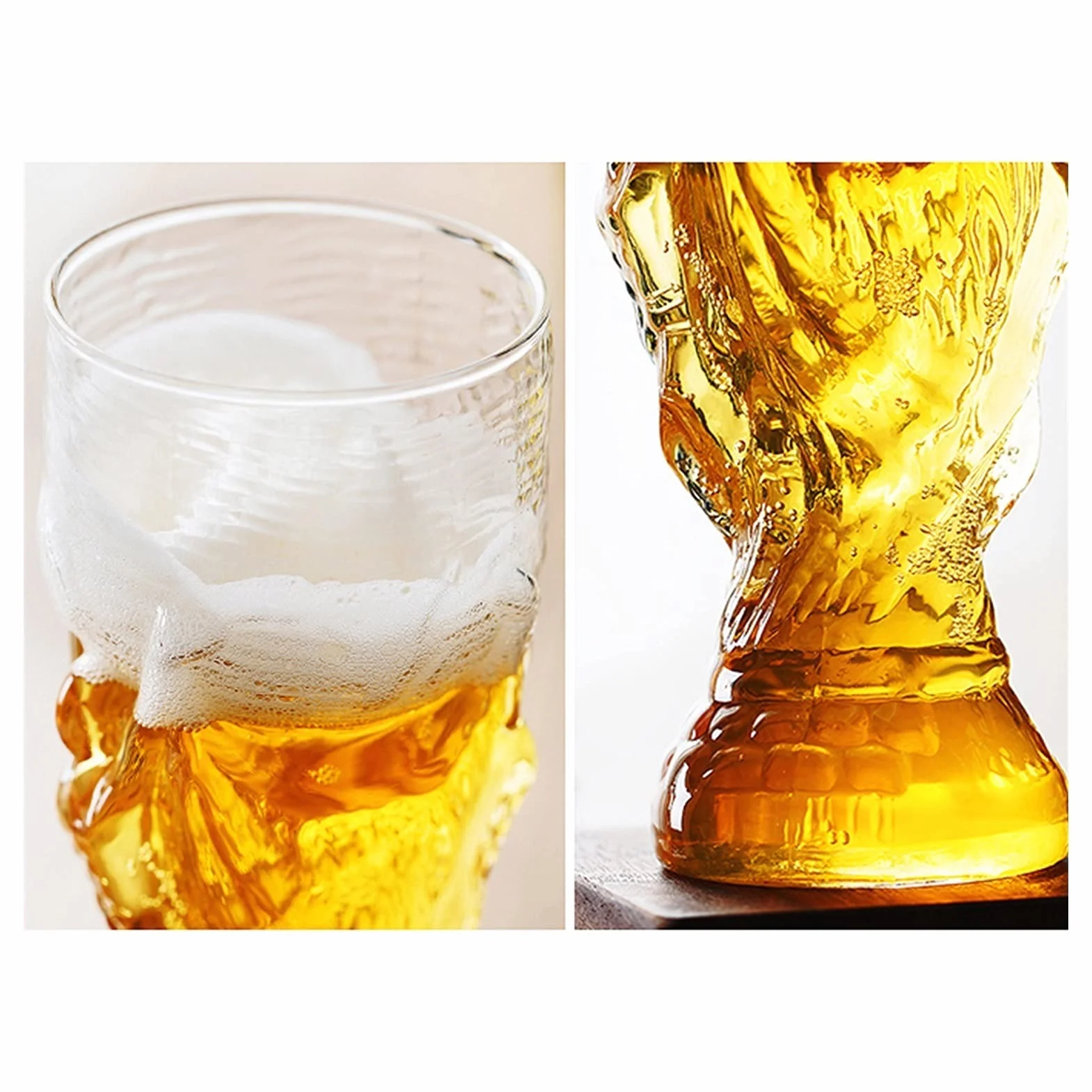 Taza de cerveza， Vasos de cerveza grandes y pesados, jarras de vidrio de 12 onzas, juego de vasos y jarras de cerveza clásicas, ideales for familias, jarras de cerveza