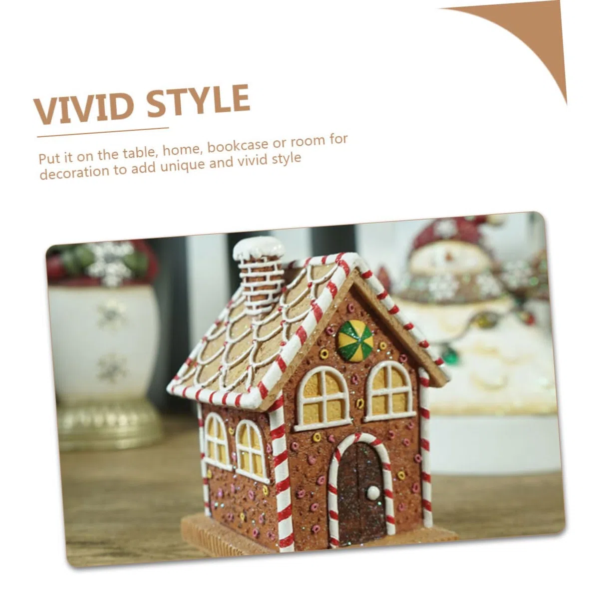 Amosfun Adorno Decorativo Casa de Jengibre Iluminada LED Casa de Jengibre Navideña para Fiesta de Navidad