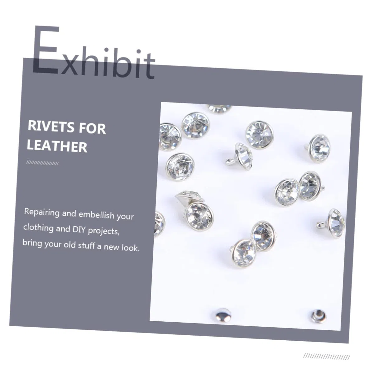EXCEART 800 Juegos De Remaches De Diamantes Decoración De Metal Chaqueta De Jeans Remaches De Cuero Remache De Cinturón Ropa Y Prendas De Vestir Jeans Con Remaches Remaches Hechos A Mano