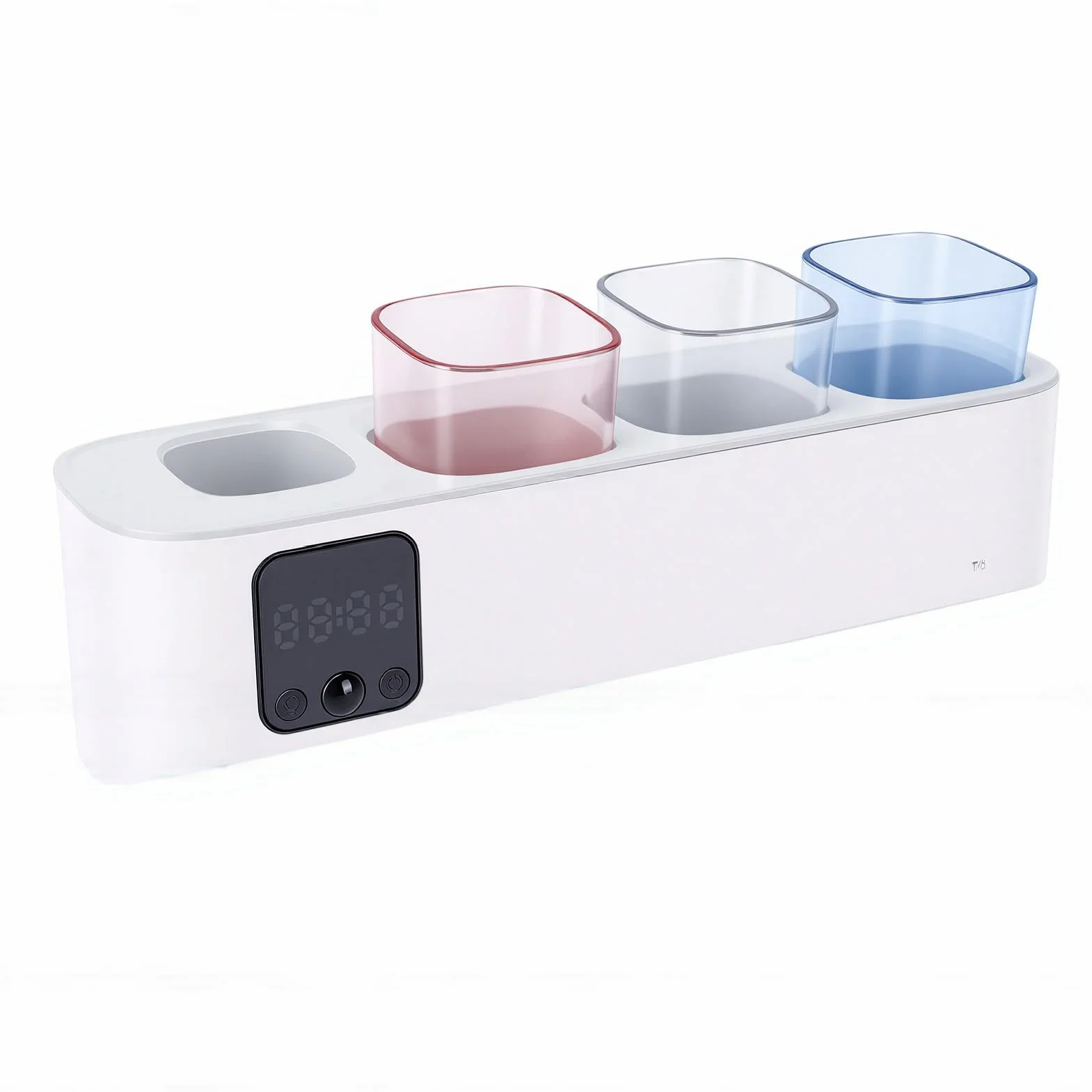 Jectse Soporte para Cepillo de Dientes Eléctrico, Montado en la Pared con Pantalla Táctil LED, 5 Ranuras para Cepillos de Dientes Eléctricos, Desinfectante UVC con 3 Modos y Secado por