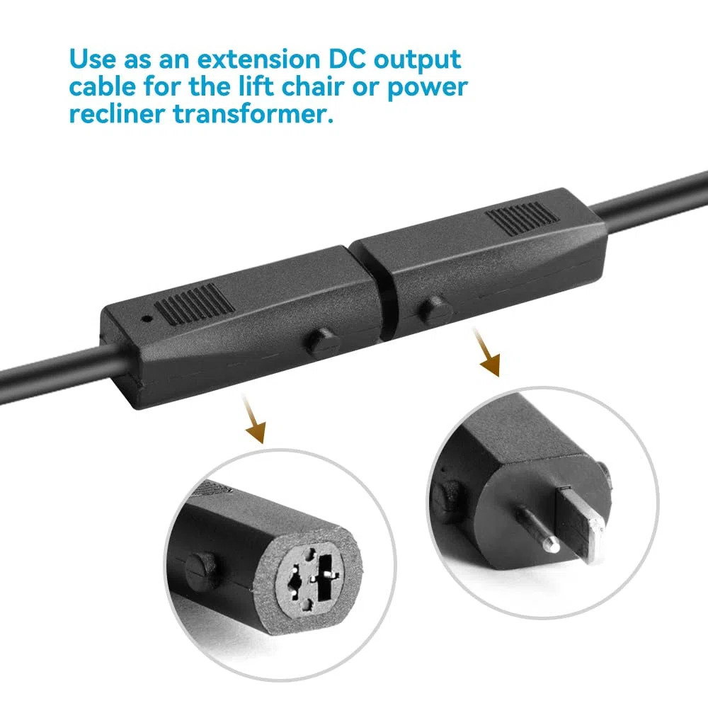 KFD Transformador Sillon Relax Cable Adaptador CA/CC Eléctrico para Kaidi KDDY008f Cargador de Alimentación 29V 2A Enchufe Motor Reclinable 2 Pines Power Recliner Sofa Lift Chair OKIN HXY-270V2220A