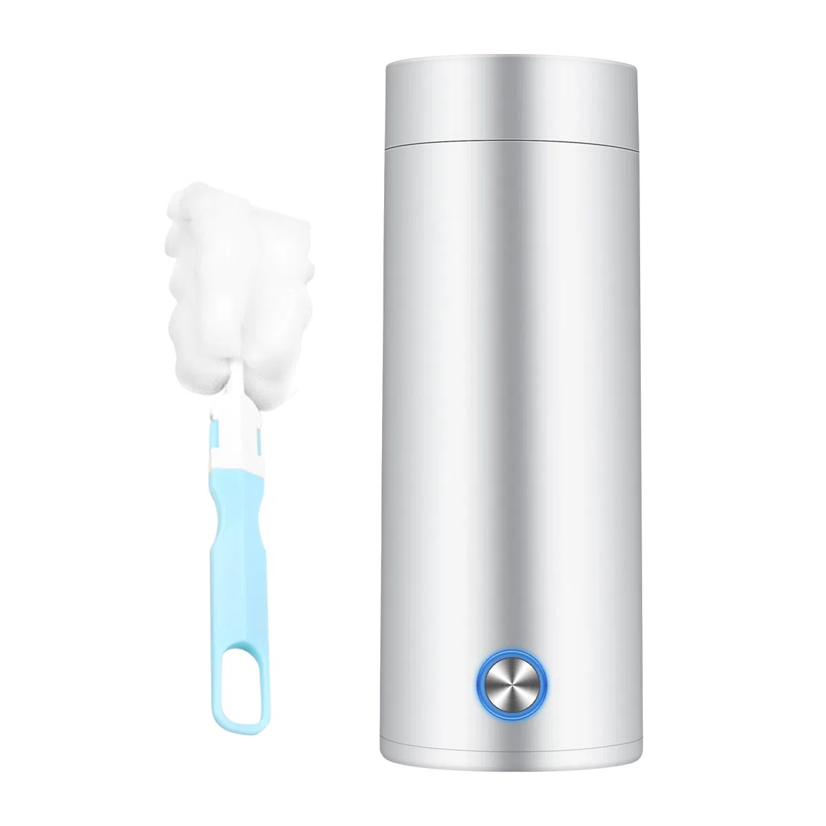Mkitnvy Hervidor de agua eléctrico de viaje,Calentador de Agua de 400ML,mini camping,5 minutos de cocción rápida,para la preparación de té, café y leche para bebés