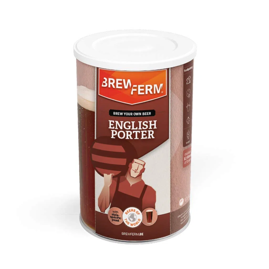 Brewferm - Kit de cerveza English Porter - Set de elaboración de cerveza para preparar uno mismo - 12 litros - Un potente clásico británico