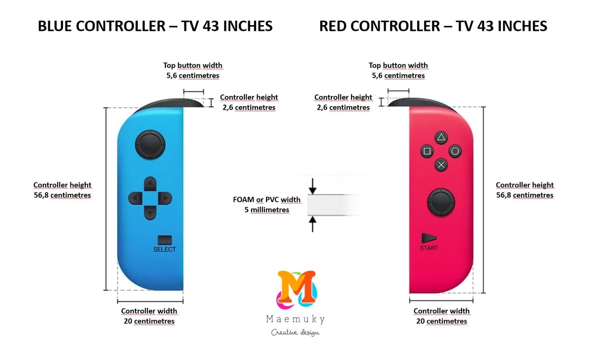 Decoracion MANDOS Televisor | Cosas Gamers para habitacion | Cuadro Poster Gamer | Setup Gaming Decoracion | habitación Gamer (TV 43 Pulgadas)