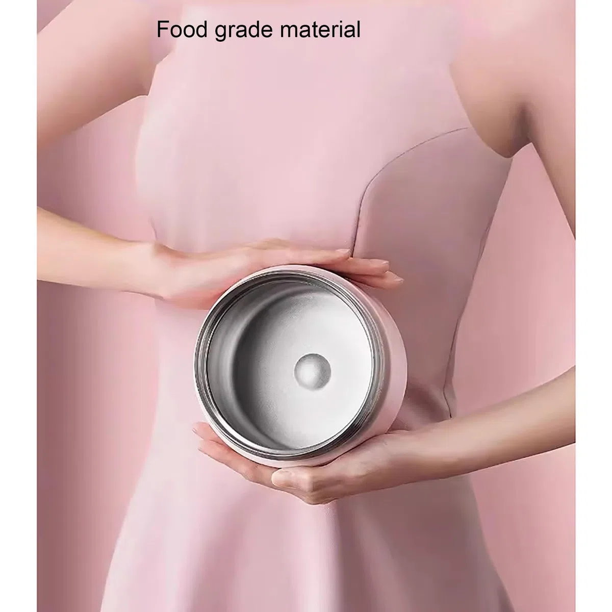 Lonchera, Fiambrera Grande, Hermética y con Aislamiento para el Trabajo y la Preparación de Comidas, a Prueba de Fugas y Derrames, con Cubiertos(Pink,Large)