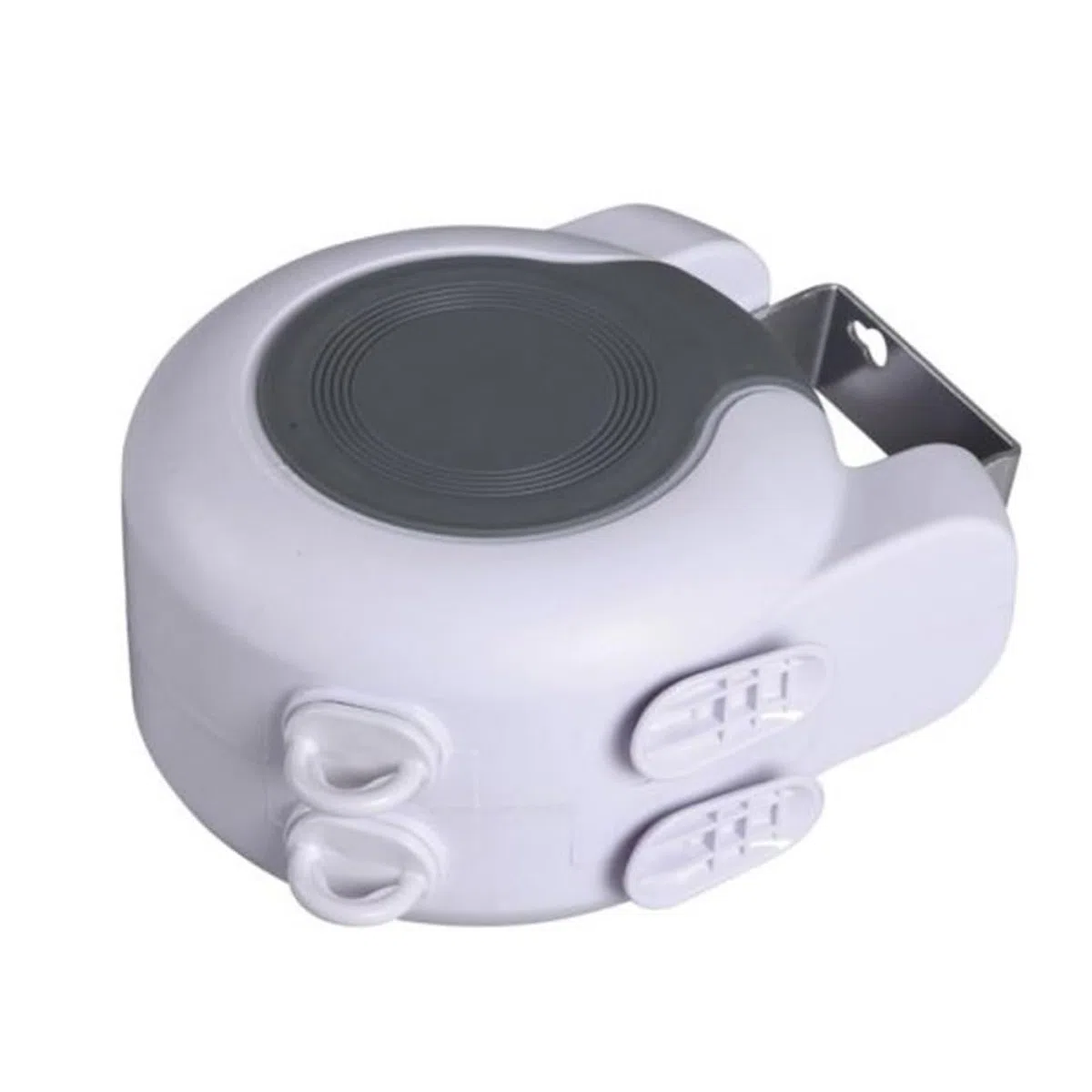 UKCOCO Tendedero Retráctil Portátil de Interior con Doble Cuerda Ajustable de PVC, Resistente y Giratorio, Adecuado para Baño, 26 Metros, Color Blanco, Material Abs y PVC