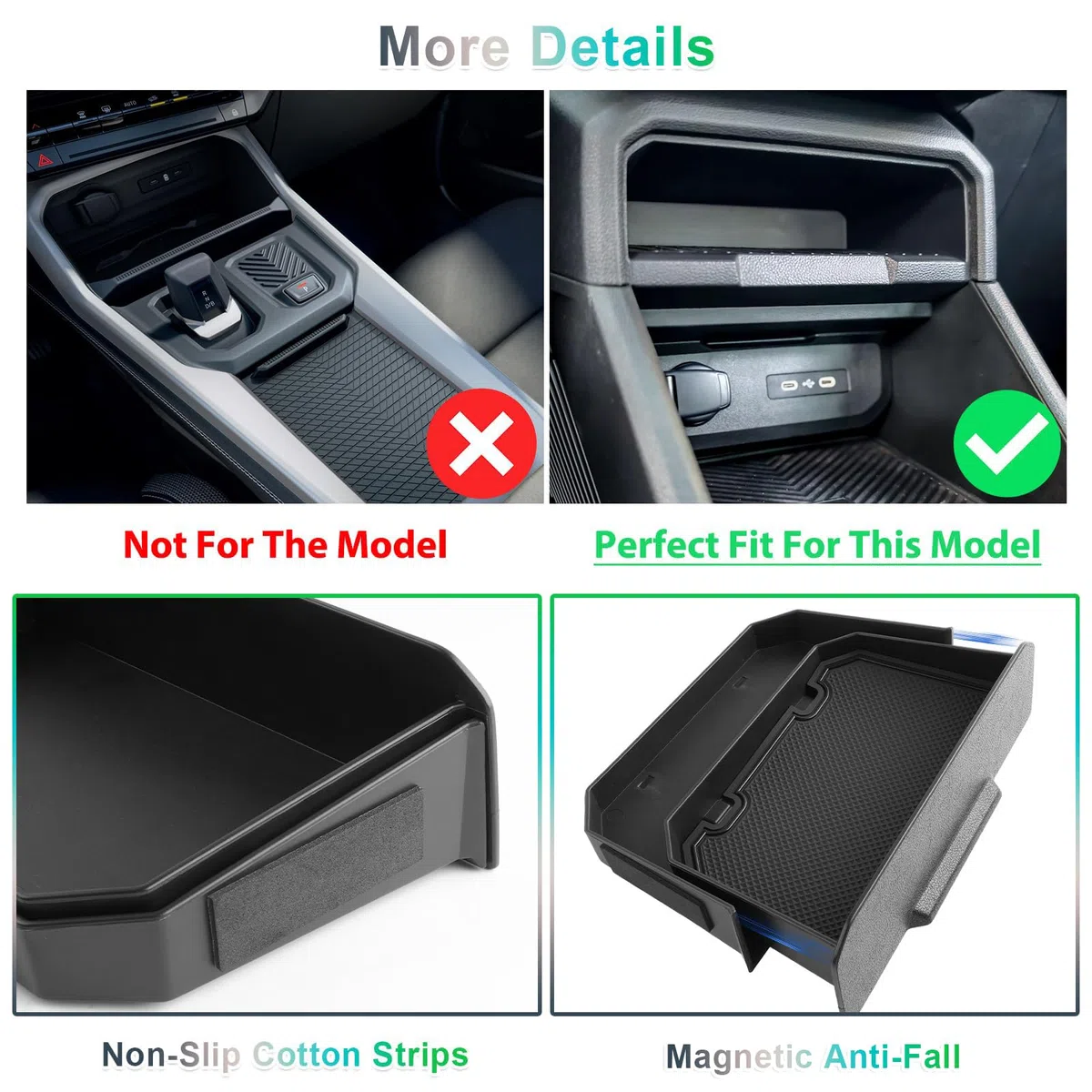 GAFAT Dacia Duster 3 2026 2025 2024/ Dacia Bigster Consola Central Cajón Magnético Anticaída, Dacia Duster iii 2025 Accesorios Caja de Almacenamiento Organizador Oculto, Con Función Antideslizante