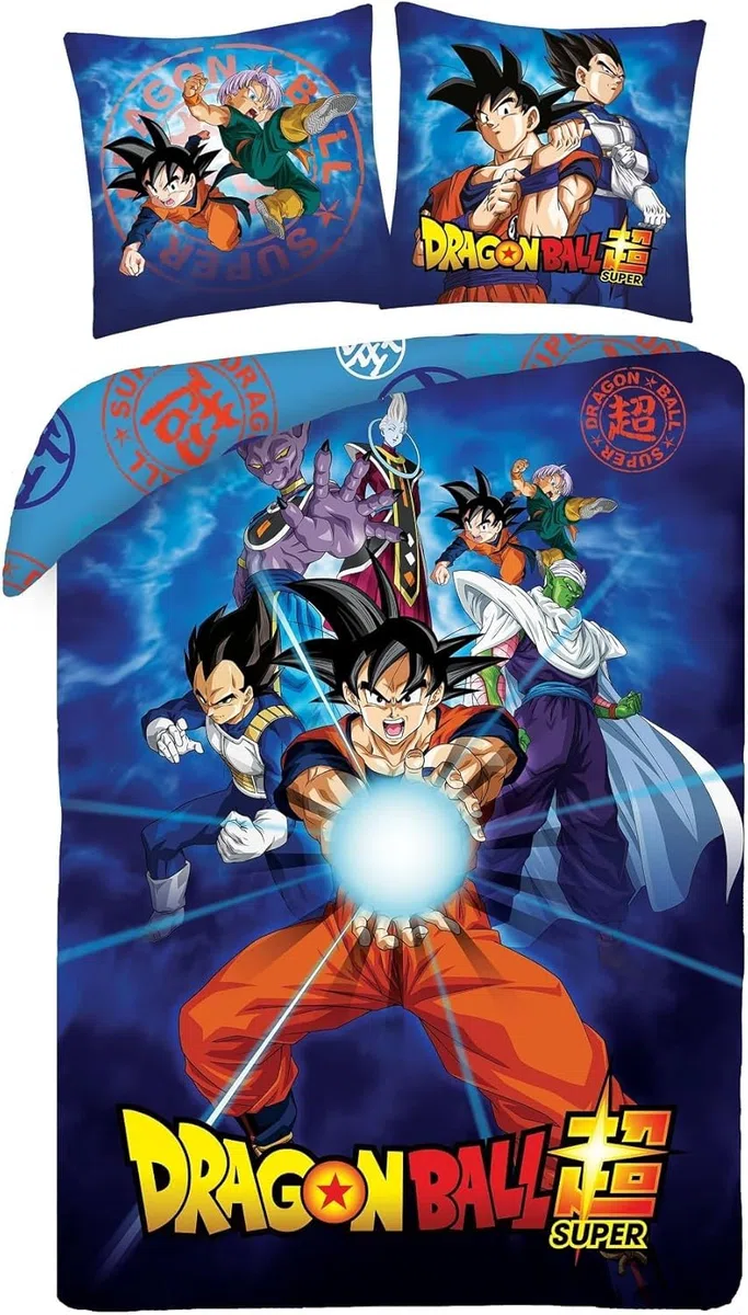 Arlis Dragon Ball Super - Juego de Funda Nórdica (140 x 200 cm) Con Funda de Almohada