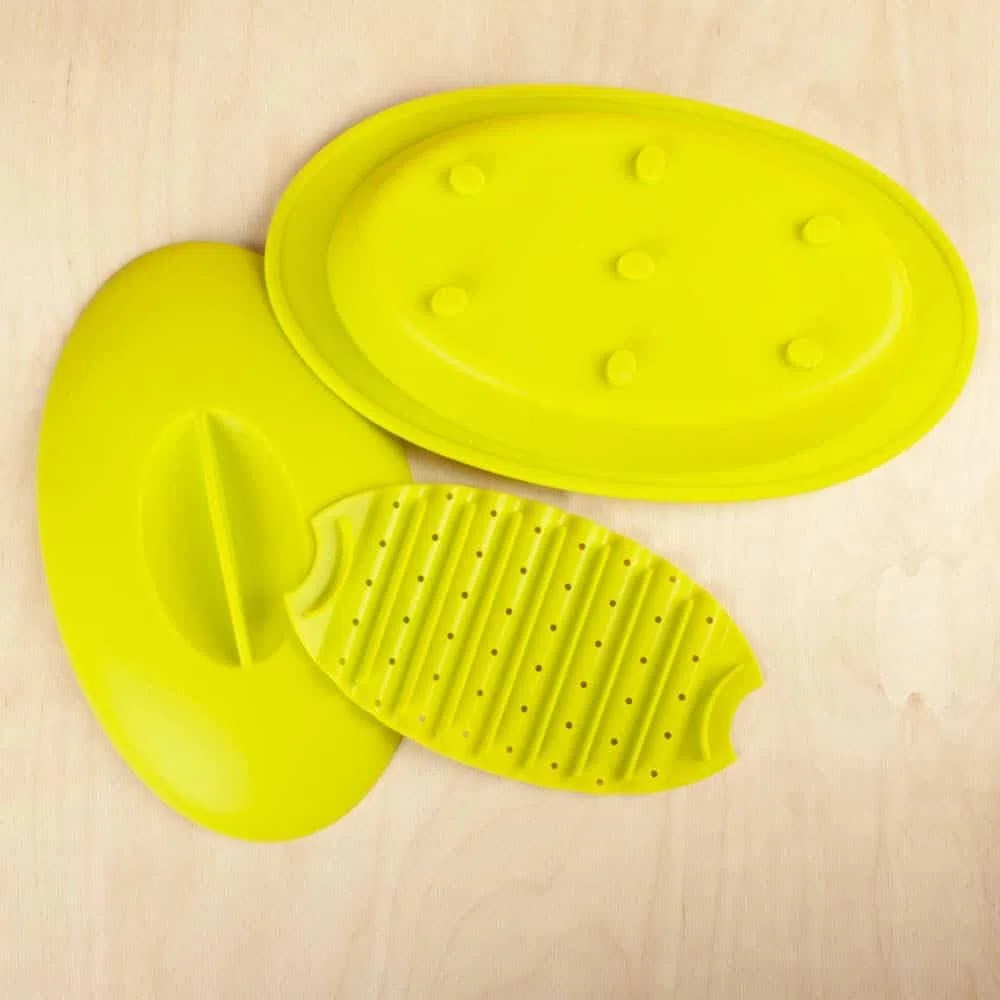 Estuche de vapor para microondas, horno o freidora de aire en silicona (1 pieza) Sivita, 28 cm, verde