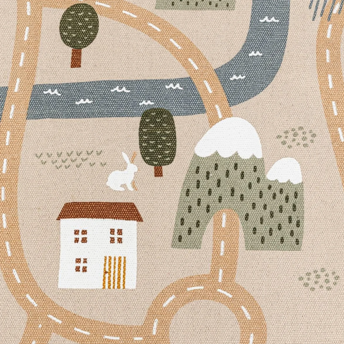 Atmosphera - Alfombra de Carretera Infantil Niels Yute 100x150cm