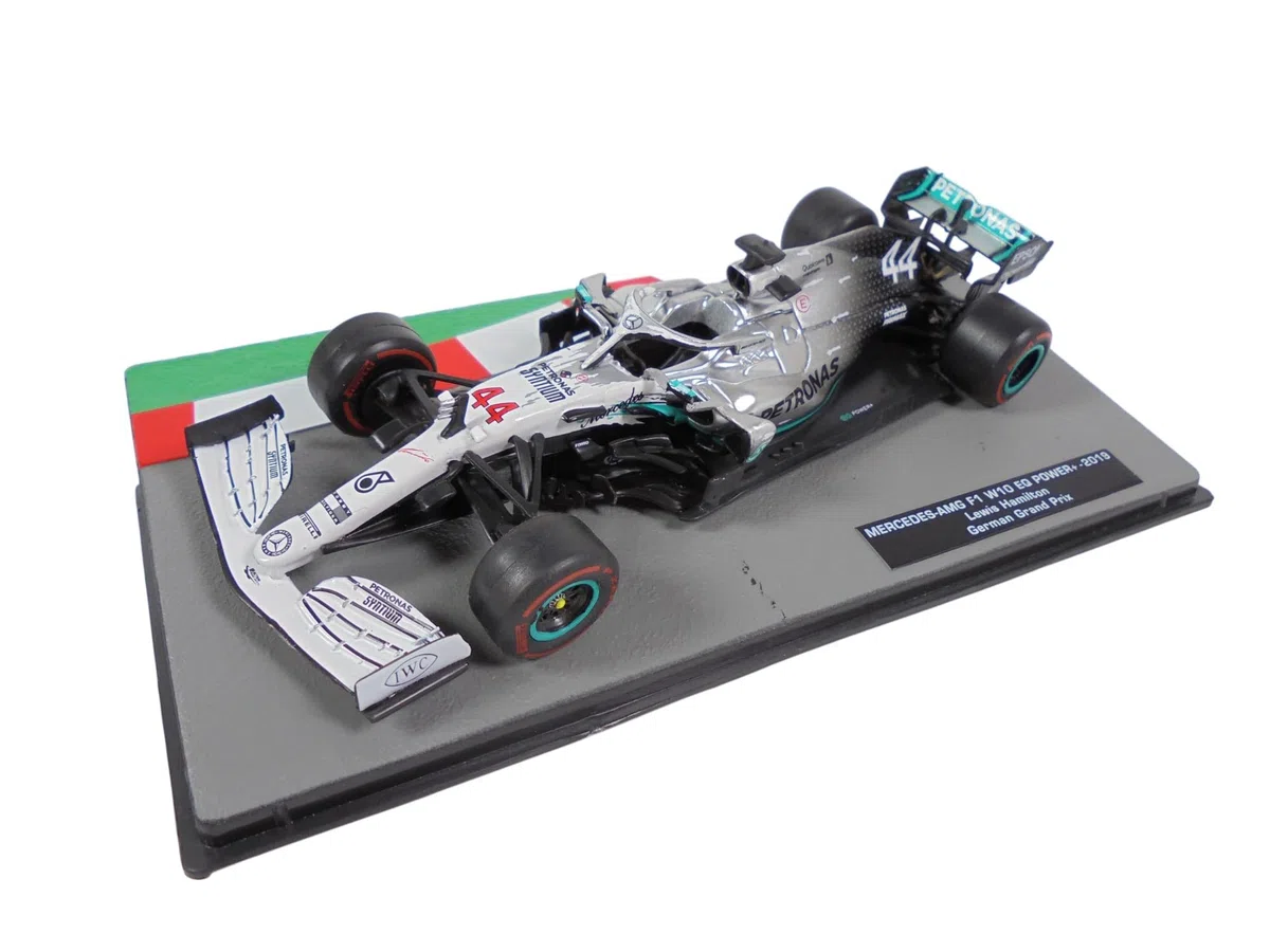 OPO 10 - Coche de Fórmula 1 a Escala 1:43 Compatible con Mercedes-MG F1 W10 EQ Power 2019 Lewis Hamilton GP de Alemania - FD1000