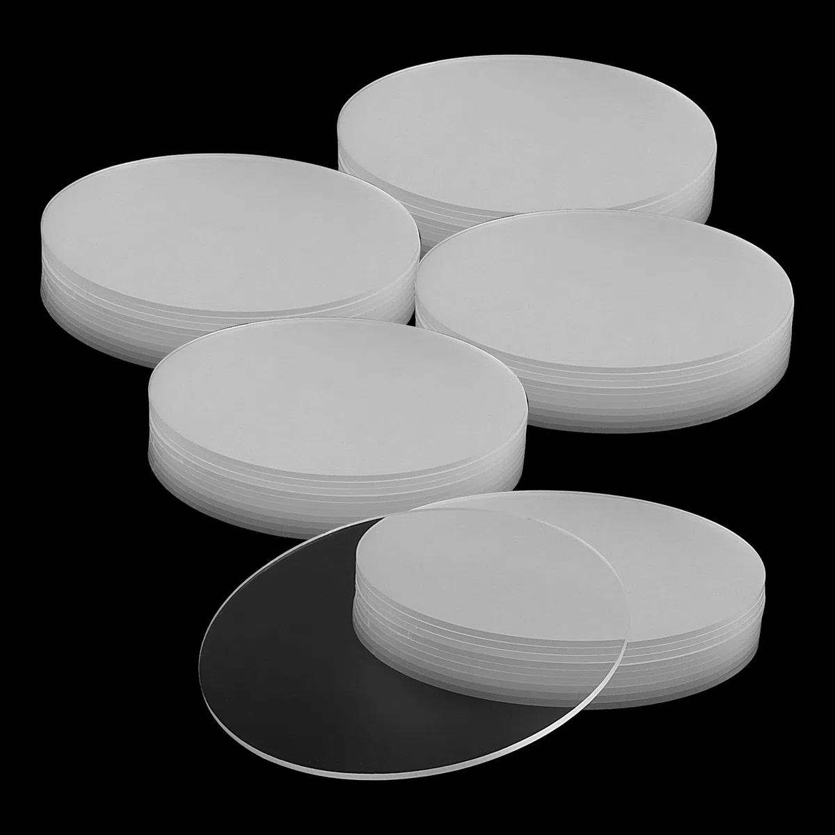KEILEOHO 50 círculos acrílicos transparentes de 10 cm, discos acrílicos redondos de 1,8 mm de grosor, hojas acrílicas circulares de 4 pulgadas para marcos de fotos, pintura, manualidades