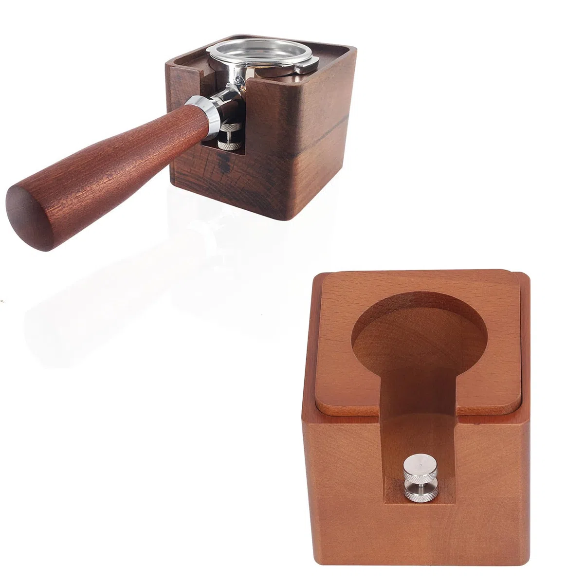 Portafiltro de café de madera, soporte para portafiltro de café, soporte para 51 mm, 54 mm, 58 mm