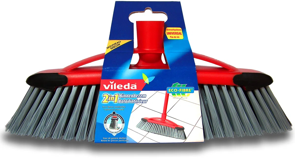 Vileda – 122331 – Escoba Interior sintético 2 en 1