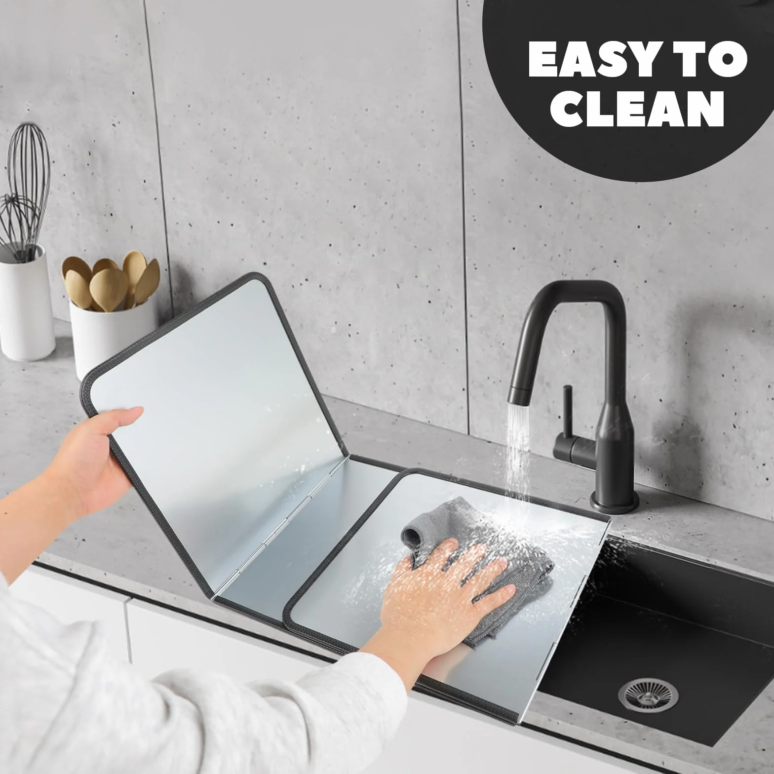 Protector Pared Antisalpicaduras Cocina,3 Lados Antisalpicaduras Cocina,protección eficaz para Evitar Salpicaduras,Protector Pared fácil de Limpiar,Ideal para antisalpicaduras vitroceramica,39x29x30cm