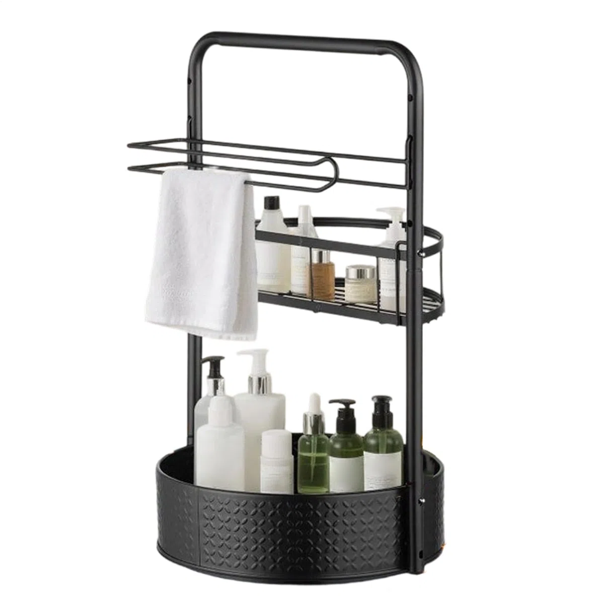 Spice Girachines - 11,02 x 9,84 x 17,72 en almacenamiento de encimera con soporte para pañuelos | Estante para especias para encimera | Organizador giratorio de especias para guardar tarros en la