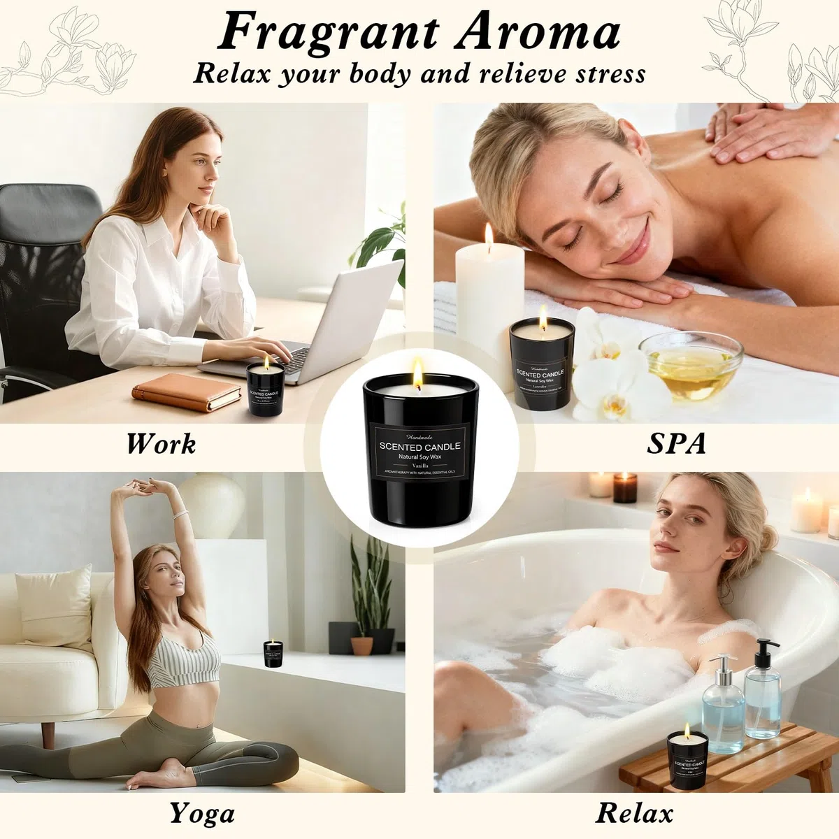 Vela perfumada en frascos de vidrio, set de regalo de 12 velas perfumadas para mujer, cera de soja, set de regalo de velas perfumadas, pequeño regalo para mujeres, colegas, cumpleaños, Navidad