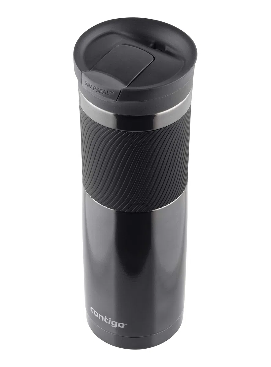 Contigo Vaso Termico Byron Snapseal, Termo Café, Taza de Viaje en acero inoxidable, Vaso Termo antigoteo, Copa con Tapa fácil de limpiar sin BPA, 720 ml, Gris(Gunmetal)