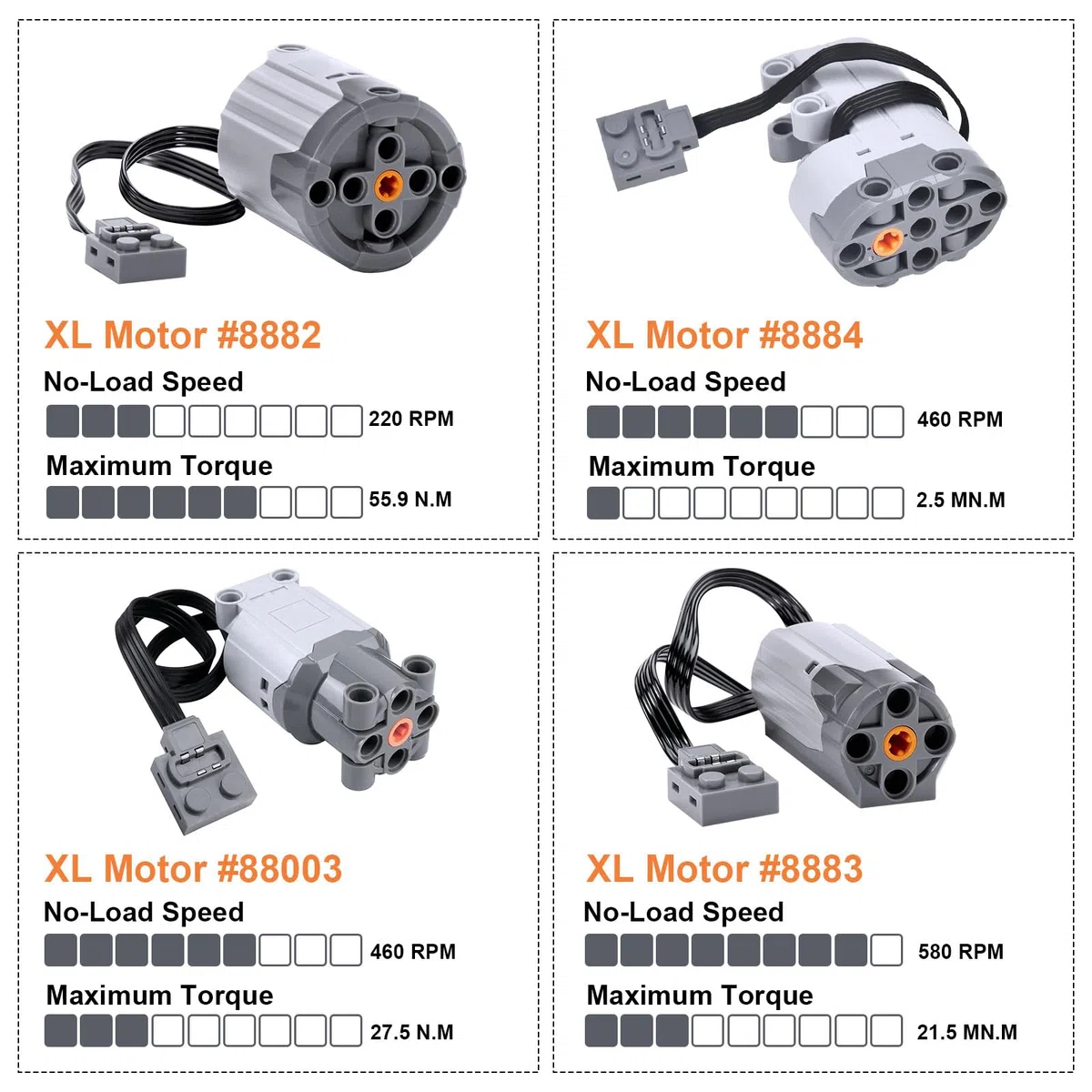 25 PIEZAS Juego de Motores Power Functions de Juguete, Juego de Motores Servo Power Function con Motor M/L/Servo, Caja de Baterías, Control de Interruptor de Potencia, Módulo de Iluminación