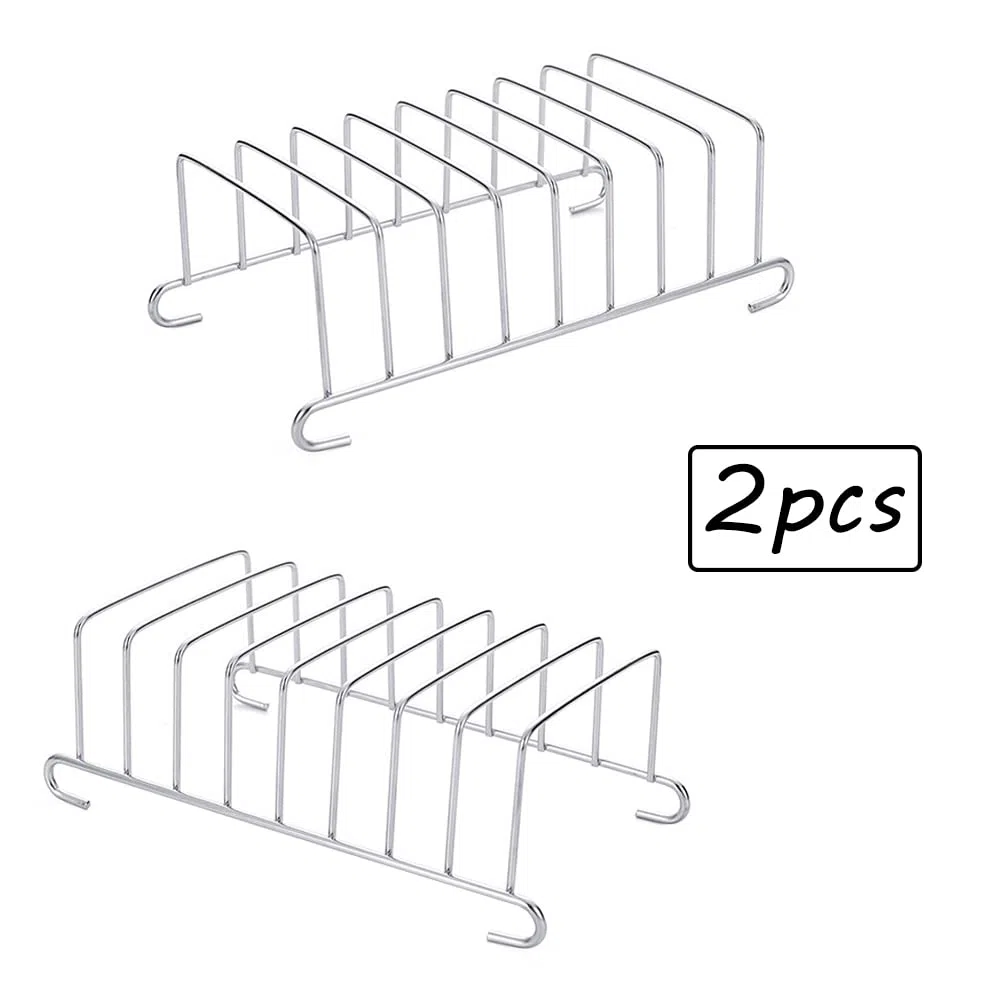 Soporte para tostadas 2 Piezas Porta Tostadas de Acero Inoxidable Soporte Pan Tostado Toast Rack Rejilla para Pan Tostadas Rack Porta Comedor Soporte de Refrigeración