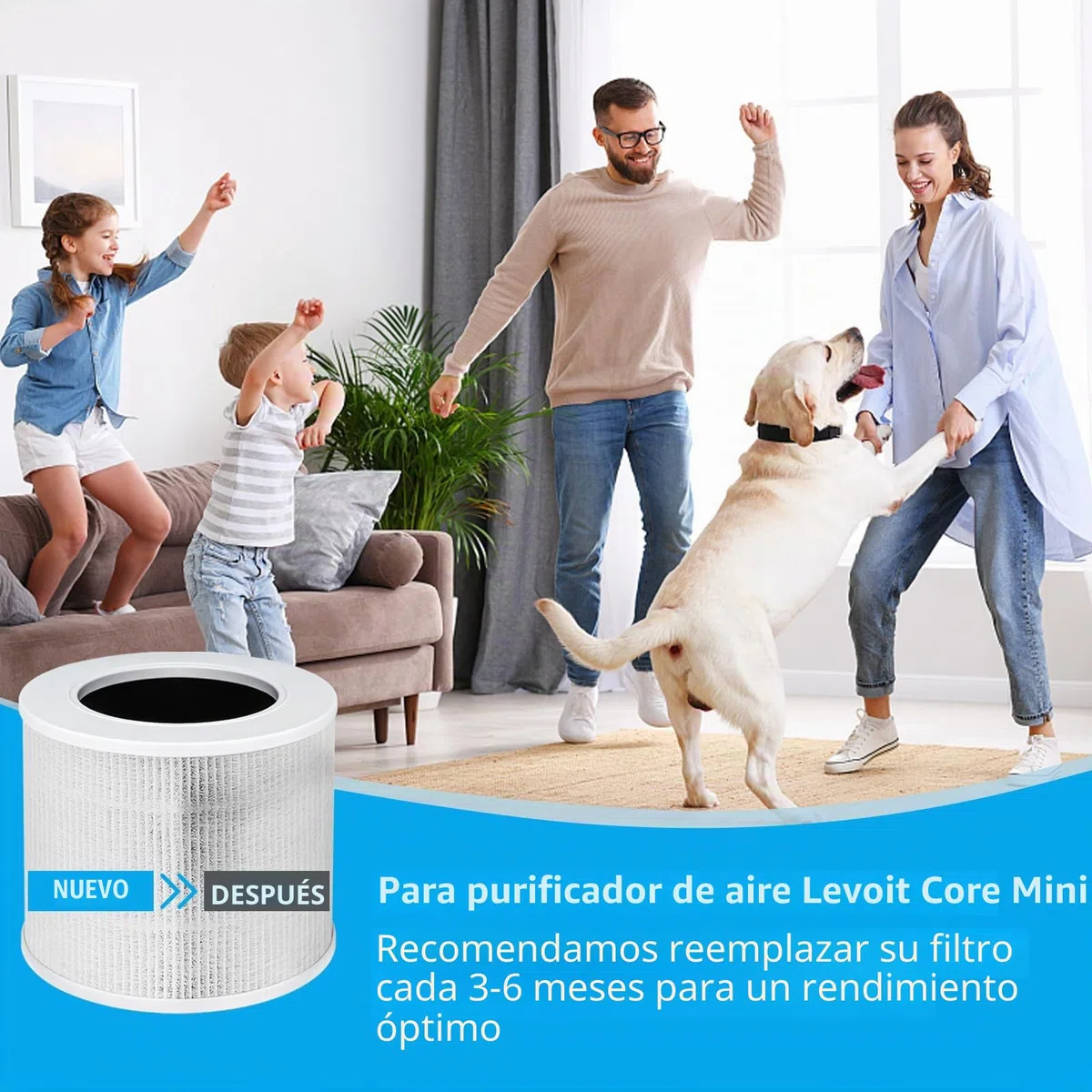 Core Mini Filtro de Repuesto Compatible con Purificadores de aire Levoit Core Mini-Rf, 3 En 1 H13 HEPA, CarbóN Activado, Paquete de 2