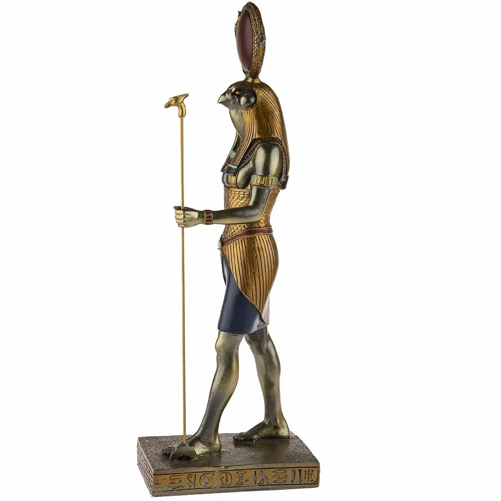 lachineuse - Estatua Ra de 31 cm - Dios egipcio - Figura decorativa egipcia - Figura de objeto egipcio - Cabeza de halcón de pájaro águila - Busto egipcio - Idea de regalo original decoración interior