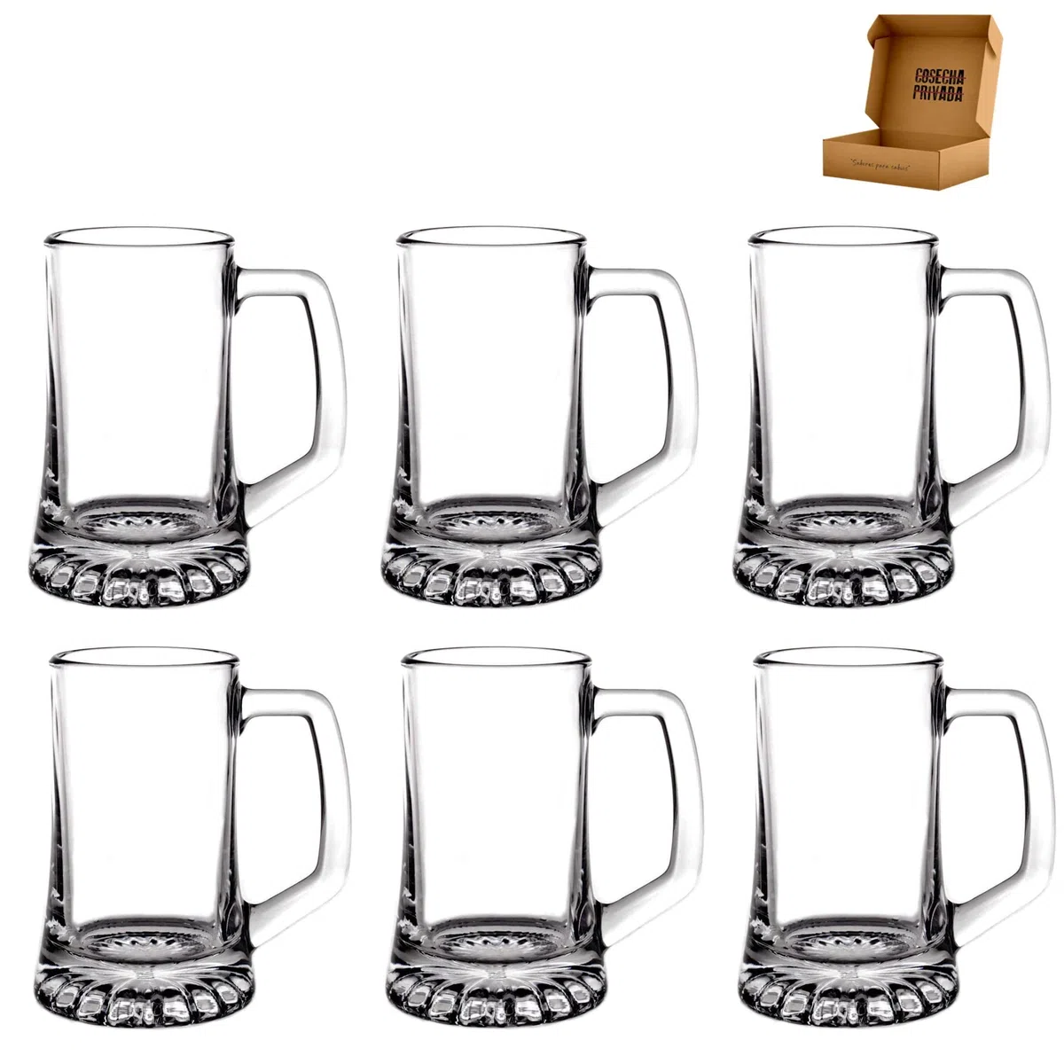 Pack 6 Jarras Cok - Envio 24h - Jarras de Cerveza Tradicionales para congelar - COK Amberes - Enviado por Cosecha Privada