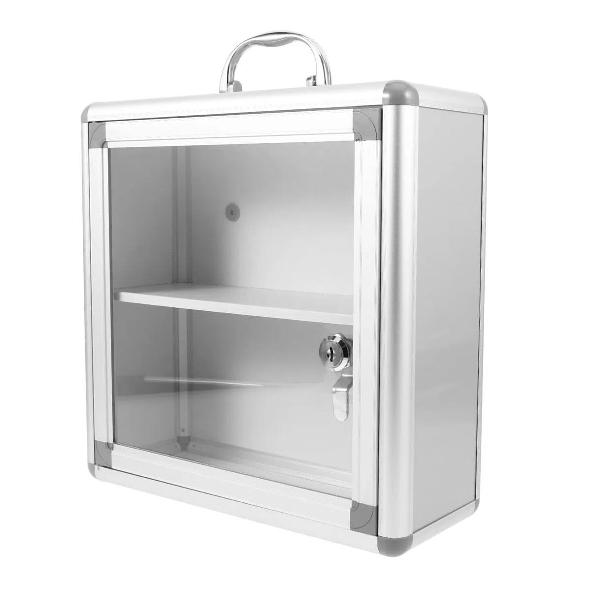 MERRYHAPY Botiquín de Pared Organizador para Almacenamiento de Medicamentos Estantes Ajustables para Uso en Hogar y Oficina