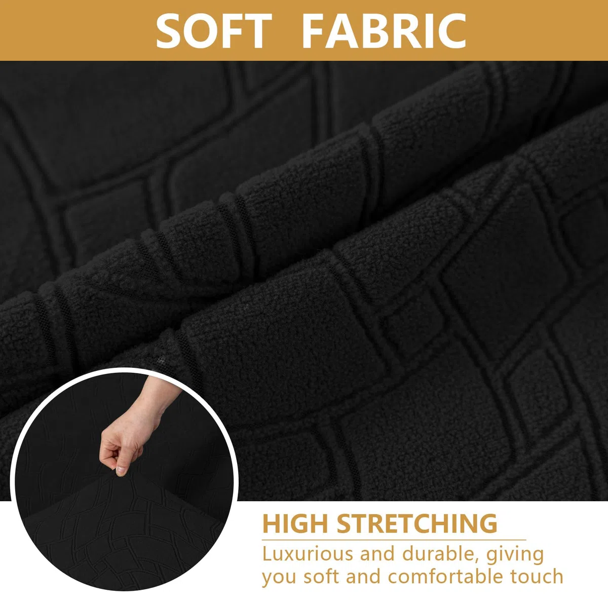 Ystyle Fundas Sillas de Comedor Pack 4 Extensible, Fundas Sillas Elástico Universal Ajustables, Súper Suave Cómodo Antiarañazos para Banquetes Hogar Restaurante Hotel, Negro