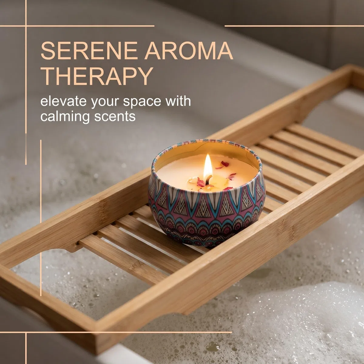 Set 6 Velas Perfumadas de Cera de Soja en Lata con Diseño Mandala, 6 Aromas Diferentes, Duración 15h, para Aromaterapia, Regalo para Mujer, Aniversario