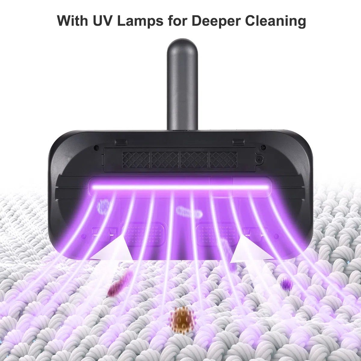 Aspirador de Mano,Colchón Compacto Aspirador de Cama UV Inalámbrico de 100 W 8000 Pa Succión Fuerte 2 Velocidades Ajustable 250 Ml Recolección de Polvo Batería Incorporada para Limpiar