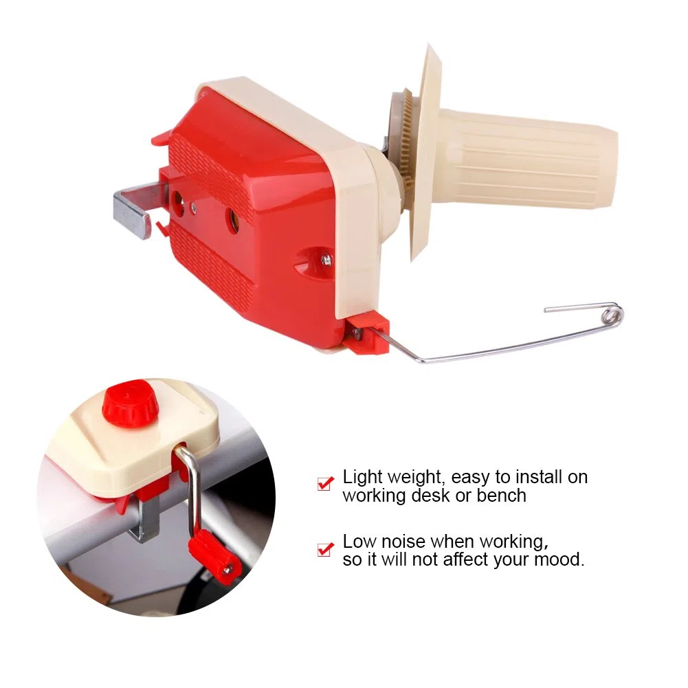 Bobinadora de bolas de hilo operada a mano, rollo de hilo de hilo de fibra, hilo de lana, soporte de bobinadora de bolas, accesorios de costura para DIYCraft