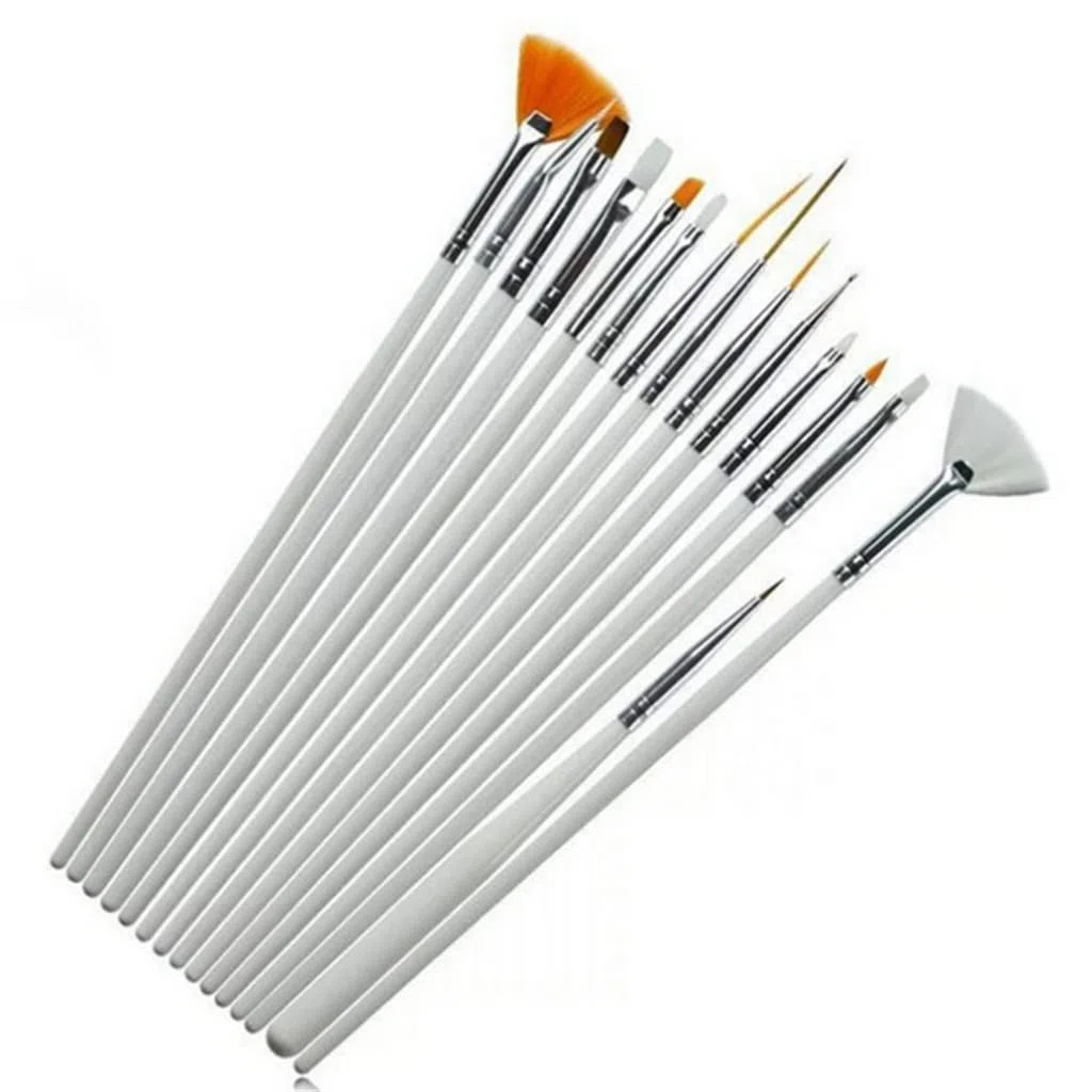 XBTGS Juego de 15 pinceles de acuarela con detalles en miniatura, acrílico suave, pintura de acuarela, mango de plástico, gancho para tirar de la línea, bolígrafo, para artistas de uñas,