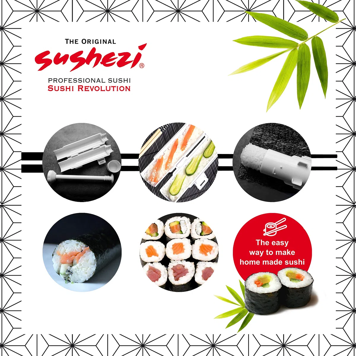 bazooka, utensilios para preparar sushi-maki profesionales, de su casa, patented model