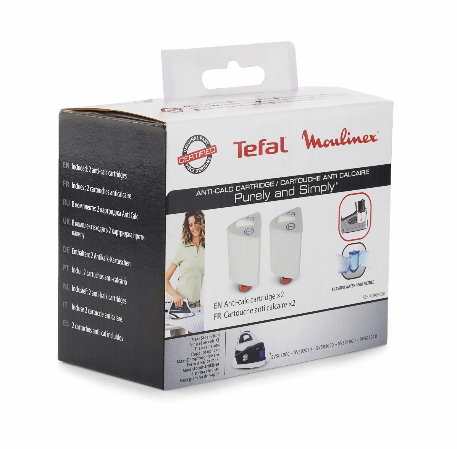 Rowenta Cartucho Antical XD9030E0 - Cartucho antical para generadores Easy Steam y centros de planchado Rowenta, Reduce el tiempo de calentamiento y mejora el rendimiento