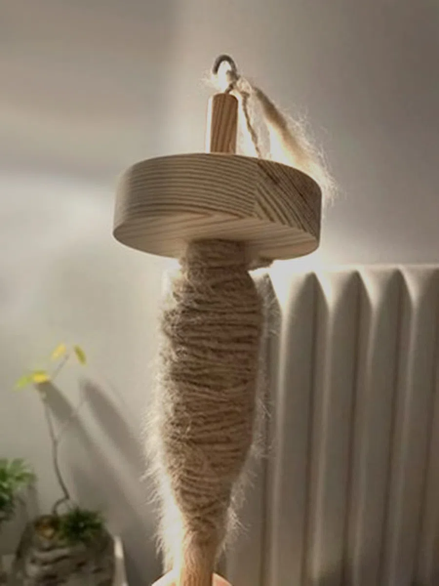 Suercia hilada a mano: juego de 2 husillos de madera con hilo Whorl – Herramienta perfecta para hilado de mano y lana