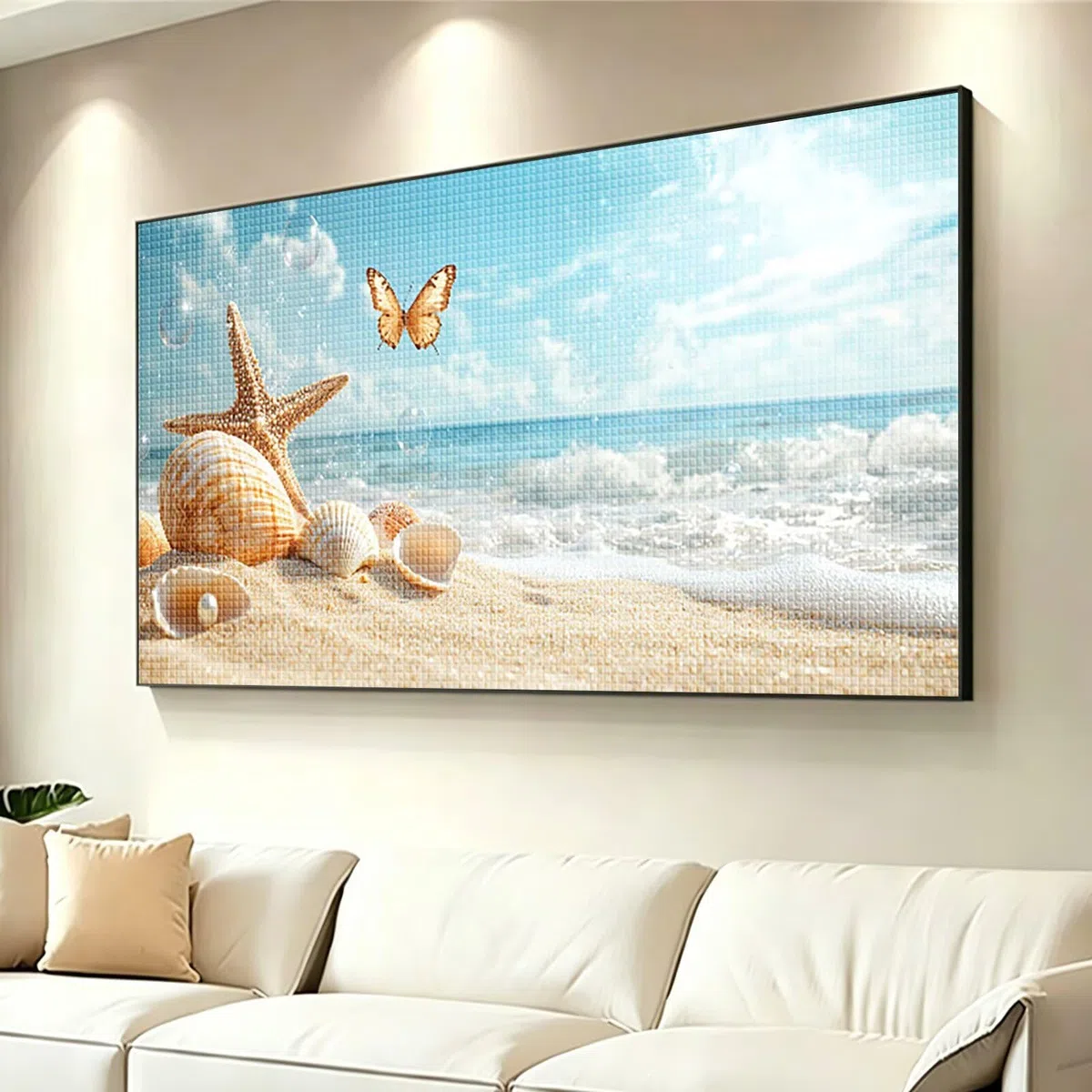 Diamond Painting Adultos Mariposa Pintura Diamante, Caparazón Diamond Painting 5D Completo, DIY Cuadrado Cristal Bordado Punto de Cruz Cuadros de Diamantes Kit para Decoracion Hogar 160x80cm 0J-896