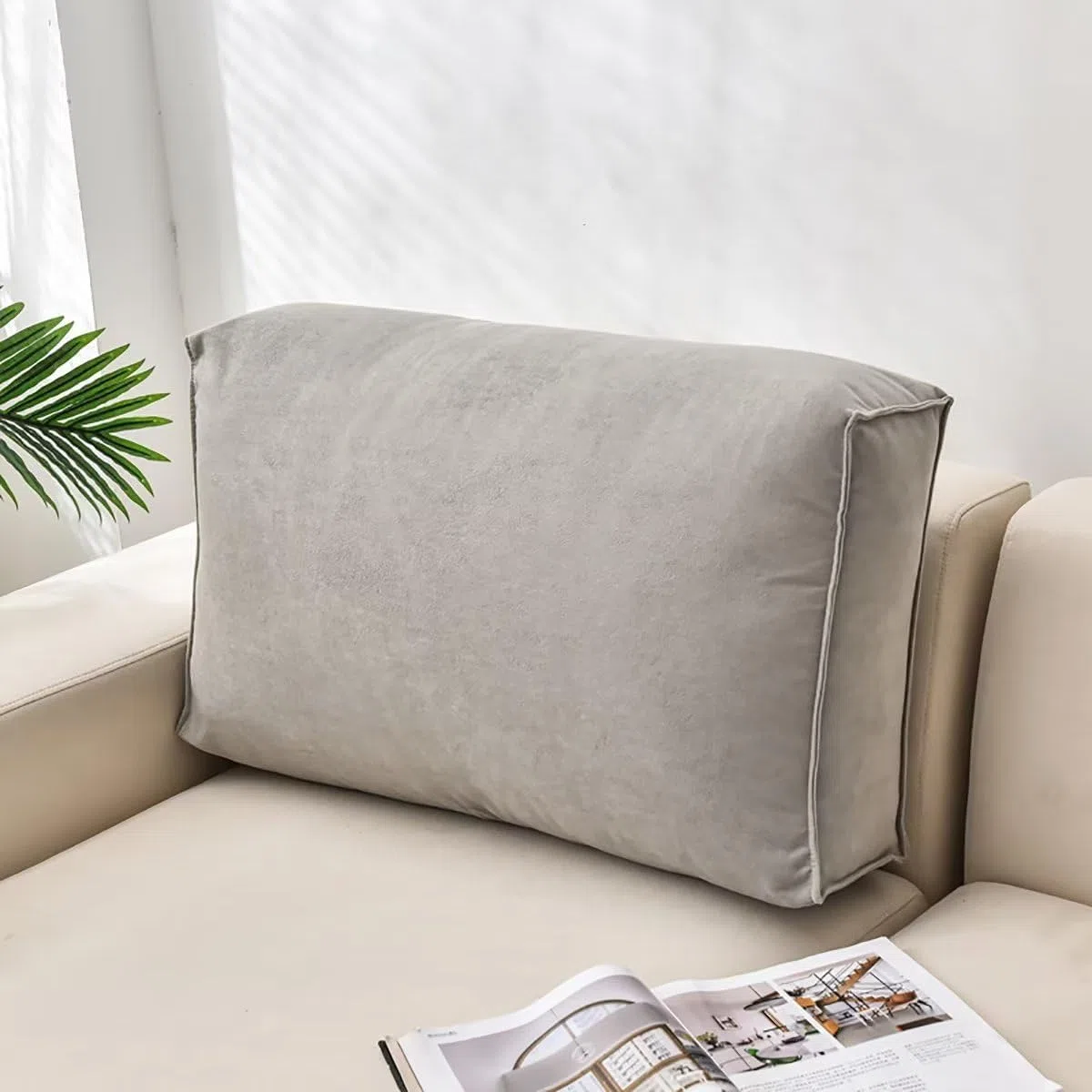 Earnmore Almohada de sofá, cojín Grande para Respaldo de sofá, Almohadas Decorativas para, cojín de Cintura cómodo para Lectura, Almohada de Apoyo Lumbar para