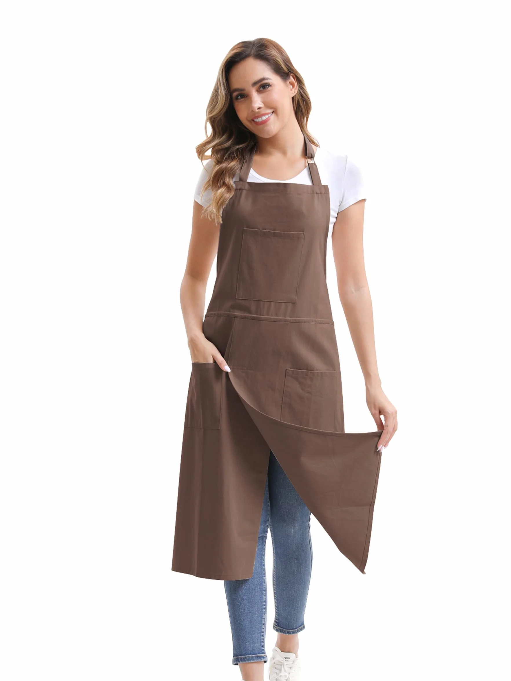 Nanxson Delantal para Cerámica con Piernas Separadas para Hombres y Mujeres, Delantal de Cobertura Total para Manualidades, Pintura, Peluquería y Jardinería