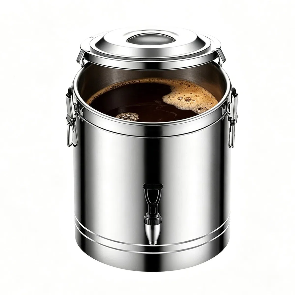 Dispensador De Bebidas - con grifo y jarra en acero inoxidable,Dispensador de Limonada y Contenedor de Agua,Para Café Té Limonada Caliente Y Frío Hogar Picnic Uso