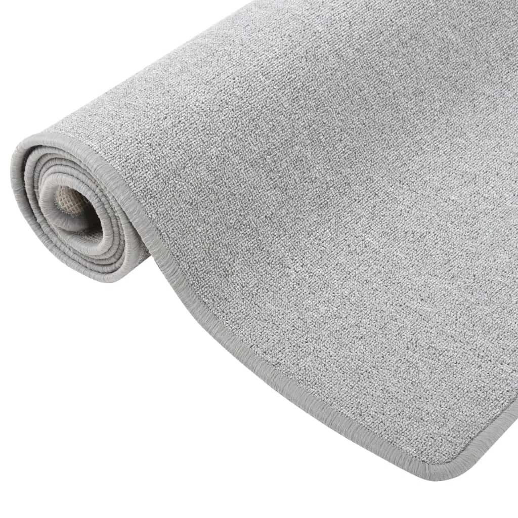 vidaXL Alfombra de Pasillo Entrada Vestíbulo Galería Estera Salón Dormitorio Cocina Oficina Suelo Lavable Antideslizante Gris Claro 50x200 cm