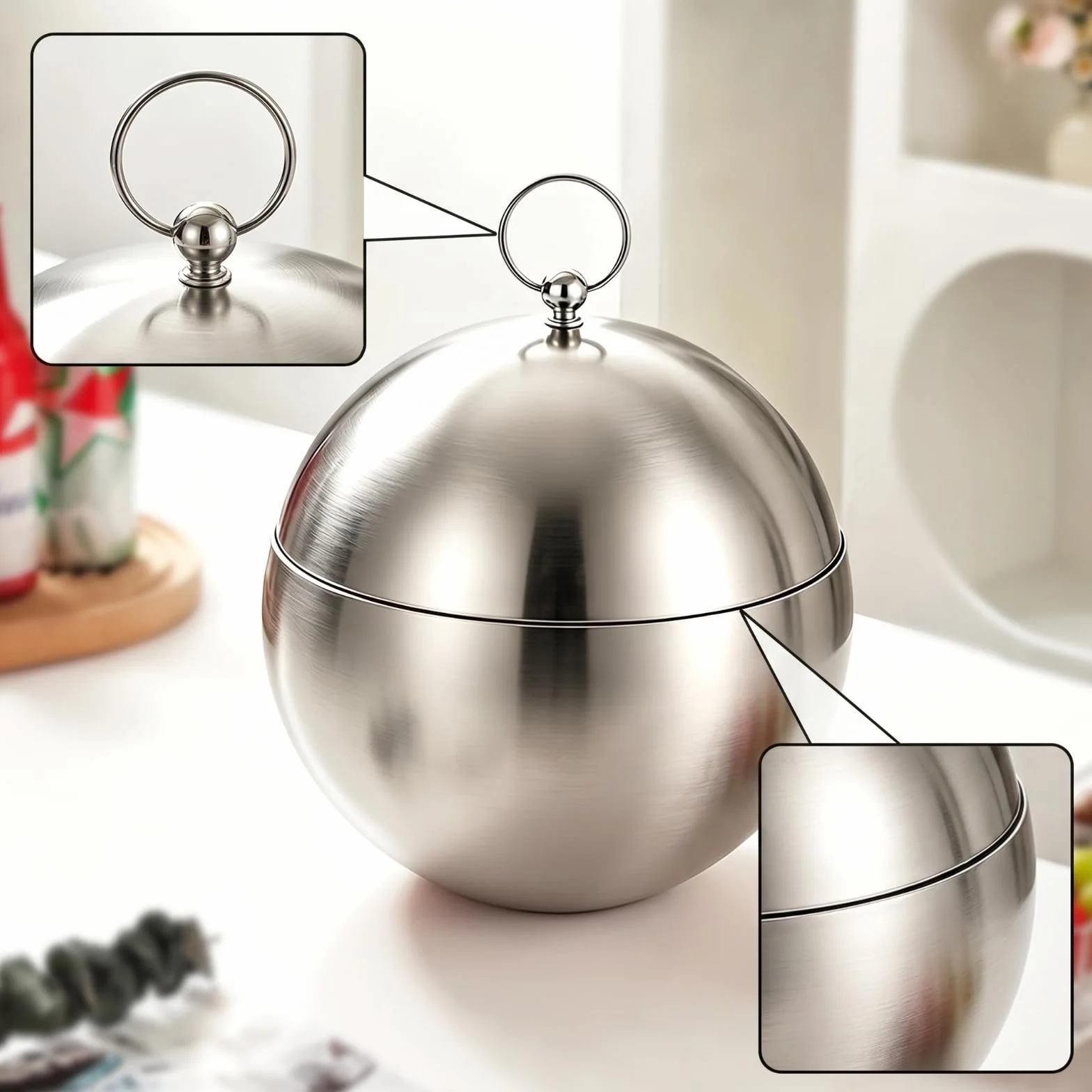 Cubitera Fútbol Grande Cubitera con Tapa y Pinzas Térmico Recipiente para Fiestas