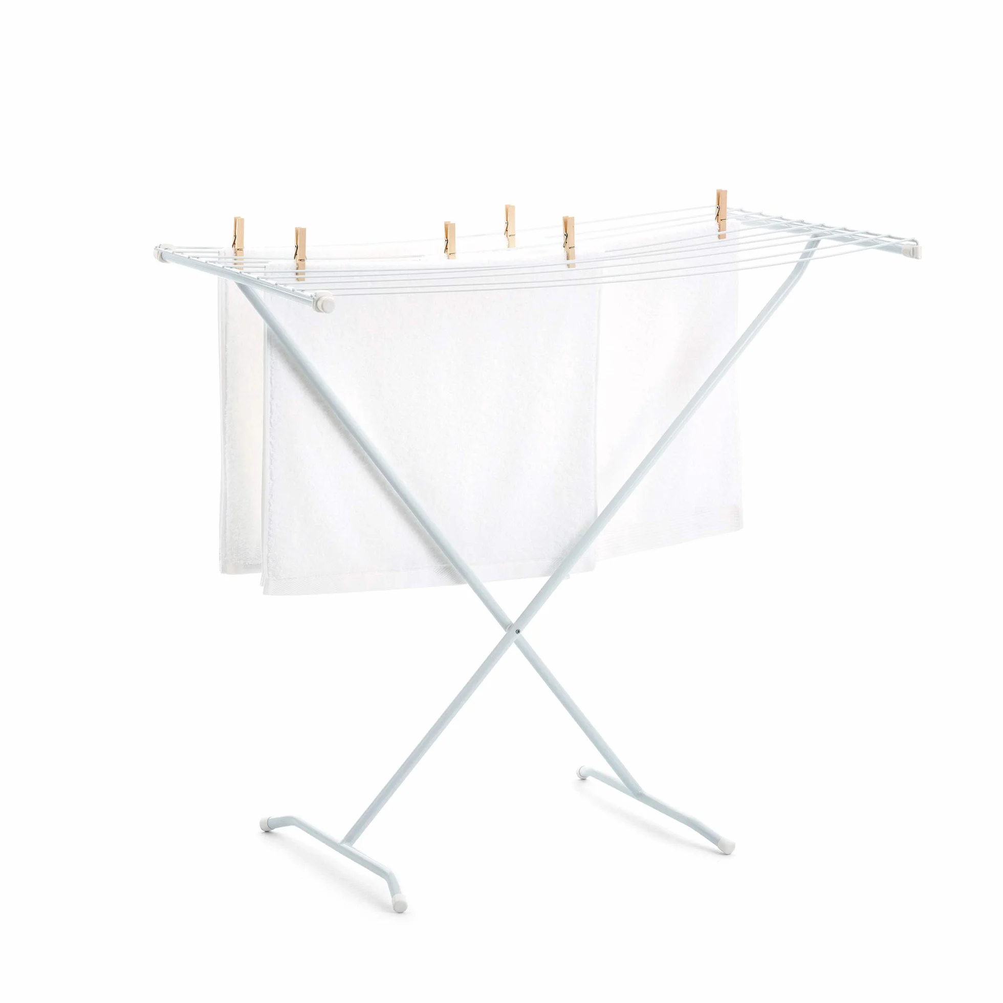Rayen | Tendedero de acero | Superficie de tendido de 10 m | Tendedero plegable | Para interior y exterior | 90 x 53,5 x 82 cm