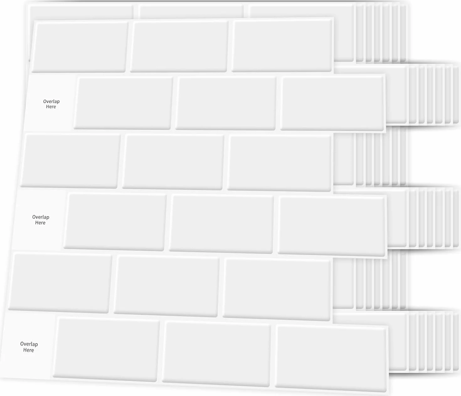 Art3d 10 adhesivos para azulejos, color blanco, para decoración de azulejos, para cocina, baño