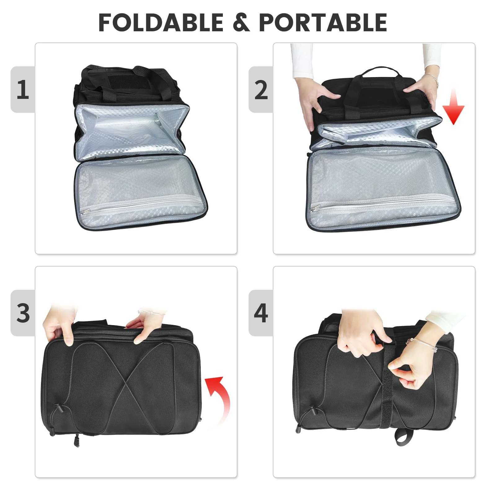 Bolsa Termica 20L Bolsa Nevera Táctica Plegable - Bolsa Nevera para Hombre con Correa Ajustable para el Hombro: Bolsa Nevera Portátil de Playa para Picnics Familiares en la Playa Camping negro