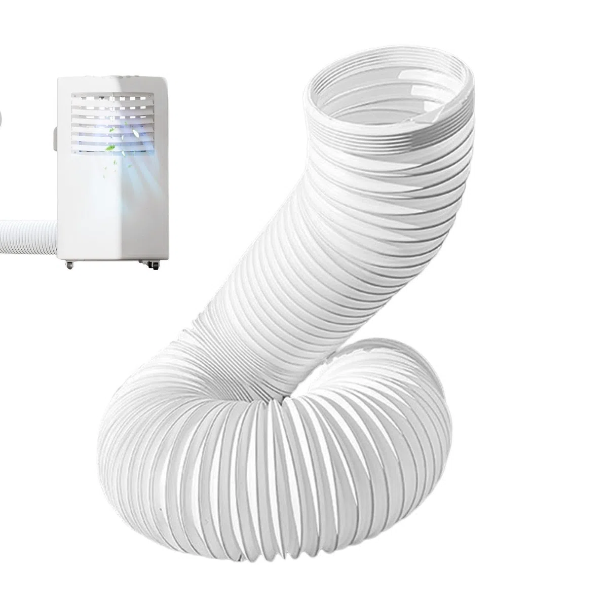 Tubo Aire Acondicionado Portátil, Ø 150 mm, 1.5 M Manguera De Escape Para Aire Acondicionado, Tubo Flexible De Salida De Aire AC De PVC, Para Aire Acondicionado/cocina