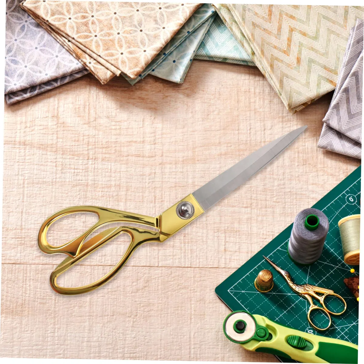 Tijeras Doradas de Acero Inoxidable para Corte de Tela Diseño Moderno y Experiencia de Corte Cómoda Ideales para Costura