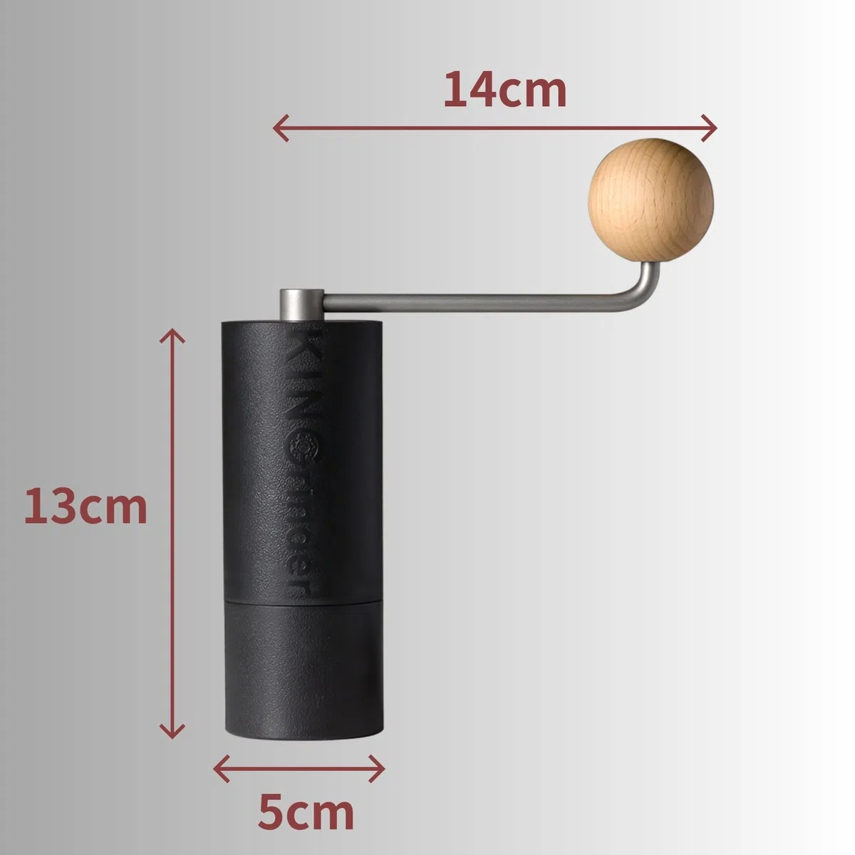 KINGrinder Molinillo de café manual ligero P0 para cafetera Moka, Aeropress, prensa francesa, goteo con consistencia de montaje, molinillo cónico de acero inoxidable, capacidad de 25 g, 5BP0001-BK