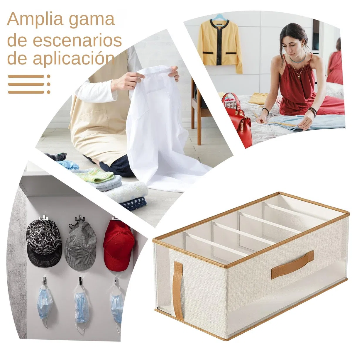 Organizador de Bolsos de Mano | Soporte Plegable Para Bolsas De Guardarropa - Organizador De Bolsos Para Clóset - Para Jeans Suéteres Pantalones Camisetas Ropa Sujetadores Pañuelos y el Estante