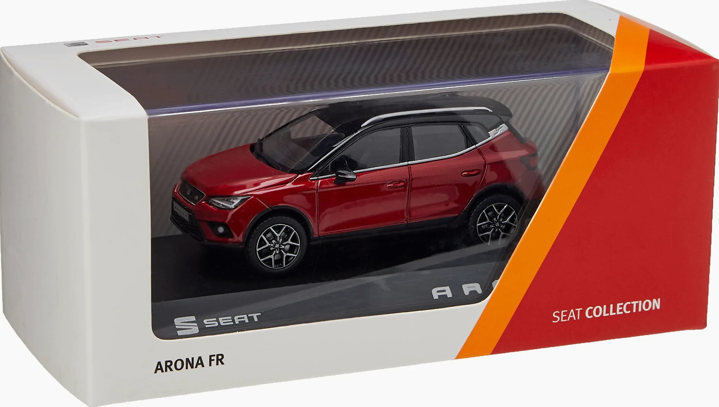 Seat 6H1099300HBQ Arona FR - Modelo de Coche Original en Miniatura 1:43, Color Rojo